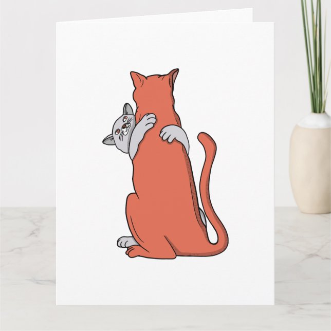 Carte Deux chats s'unissent en amitié (Devant)