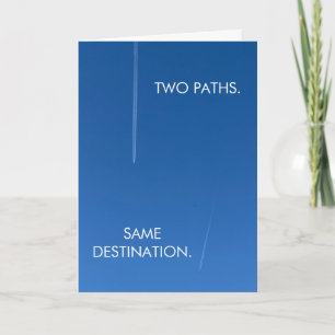 Carte Deux chemins même destination Minimaliste Ciel Sal