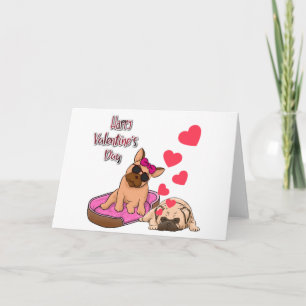 Carte Deux Chiens Amoureux La Saint-Valentin