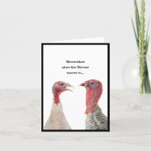 Deux clés humoristiques pensant Thanksgiving