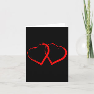 Carte Deux Coeurs rouges Cool Amour Coeur Valentines Hom