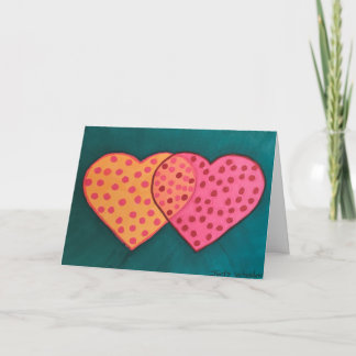 Carte Deux coeurs se chevauchent