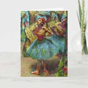 Carte Deux danseuses d'Edgar Degas, Art de ballet vintag