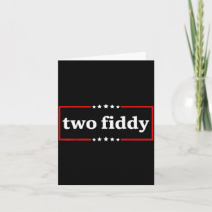 Carte Deux Fiddy Drôle Mème Vintage Humour Détérioré