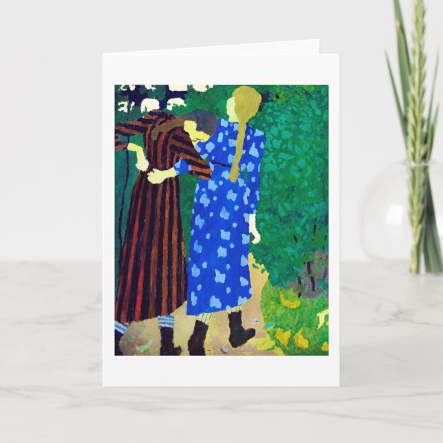 Carte Deux Filles, Edouard Vuillard (Devant)
