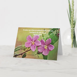 Carte Deux Fleurs Roses Roses Rose Bible Verse Note Card
