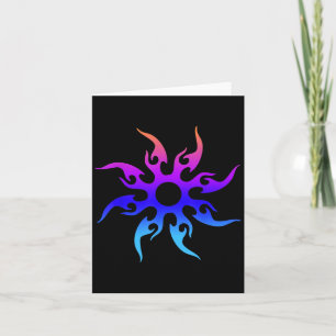 Carte Deux fois Costume Adolescents Symbole Solaire Trib