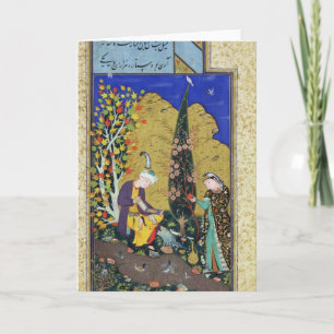 Carte Deux lovers dans un Flowering Orchard