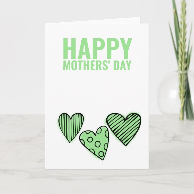 Carte Deux mamans heureux Gay Mothers Day Green (Devant)