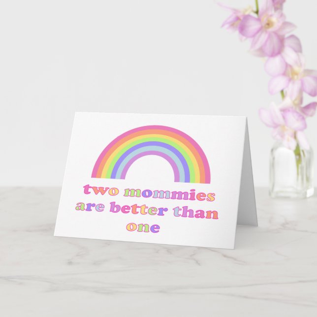 Carte Deux mamans valent mieux qu'une - Fête des mères (Orchidée)