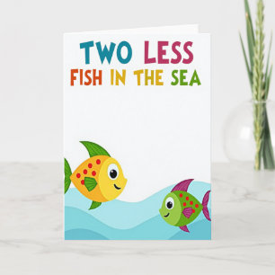 Carte Deux Moins de Poissons Dans La Mer