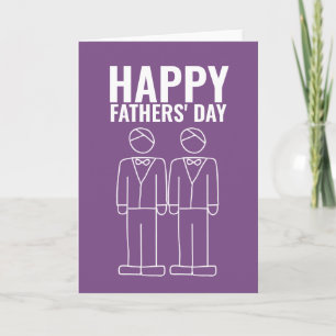 Carte Deux papas joyeuse Fête des pères gay