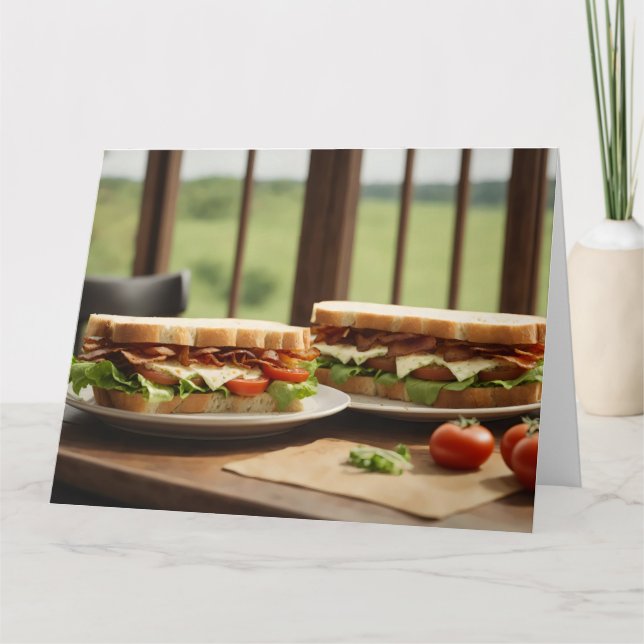 Carte Deux sandwichs BLT par fenêtre (Devant)