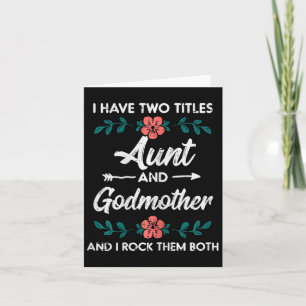Carte Deux titres Tante Godmère Mères Fête Tante Tante