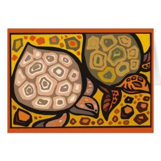 Carte Deux Tortues en mosaïque