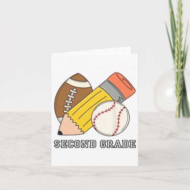 Carte Deuxième Année De Retour À L'École De Baseball Foo (Devant)