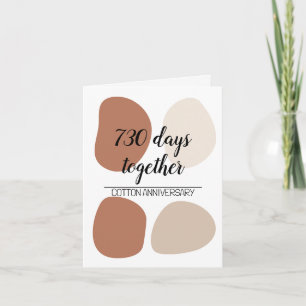 Carte Deuxième anniversaire mariage moderne