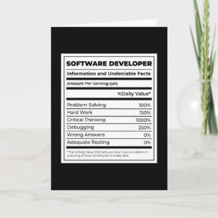 Carte Développeur de logiciels Funny neutritunal