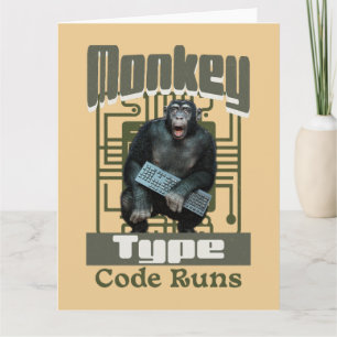 Carte Développeur Full-Stack de type singe, code s'exécu