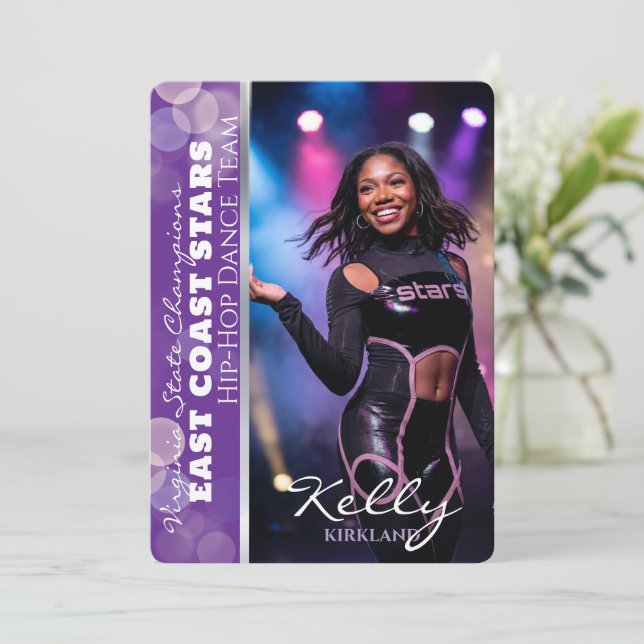 Carte d'événement de danse avec autographe pour me (Debout devant)
