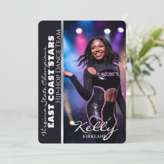 Carte d'événement de danse avec autographe pour me