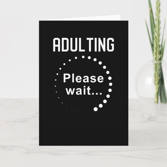 Carte Devenir adulte, attendez (Devant)
