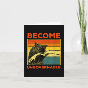 Carte Devenir Ingouvernable - Chat Noir Mordant la Main