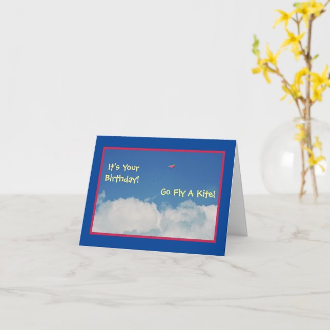 CARTE "DEVENIR UN HUMOUR D'ANNIVERSAIRE PLUS ÂGÉ, ALLEZ  (Fleur jaune)