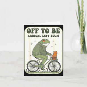 Carte Devenir un mème de grenouille drôle de gauche radi