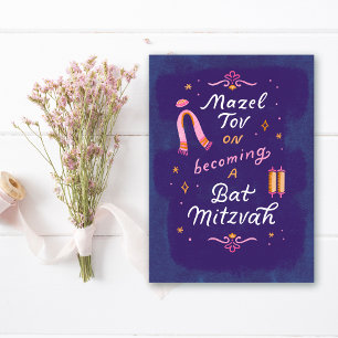 Carte Devenir une Bat Mitzvah 