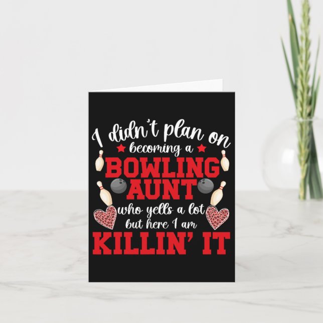 Carte Devenir Une Tante De Bowling D'Une Tante Bowler (Devant)