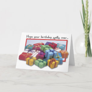 Carte Déversement de présents d'anniversaire
