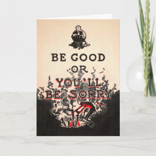 Carte Devil Personnalisable vintage "Be Good"