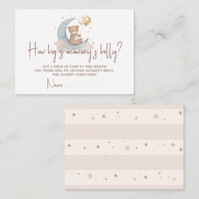 Carte Devine la taille du ventre de maman Over The (Devant / Derrière)