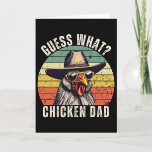 Carte Devine quoi poulet Papa Cowboy Fête des Pères V