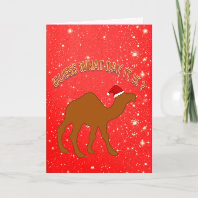 Carte Devinez quel jour nous sommes Humour Noël (Devant)