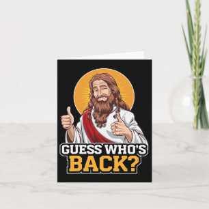 Carte Devinez qui est Byck Jésus Bon Vendredi Pâques Fun