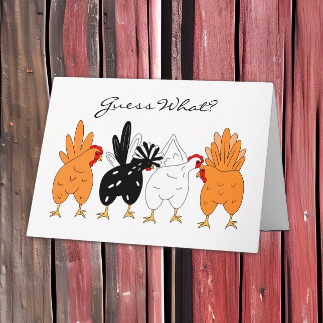 Carte Devinez Quoi ? Beurre de poulet Humour drôle (Créateur téléchargé)