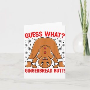 Carte Devinez quoi cul pain d'épice drôle Noël pain d'ép