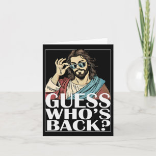 Carte Devinez Whos Byck Jesus Pâques Tee Graphisme relig