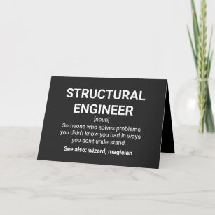 Carte Devis Humour de définition de l'ingénieur structur