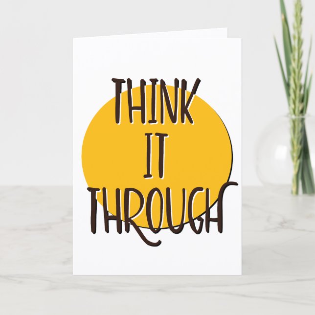 Carte Devise de récupération de l'anniversaire de Think  (Devant)