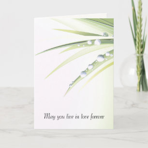 Carte Dew mariage Baisse Sur La Feuille