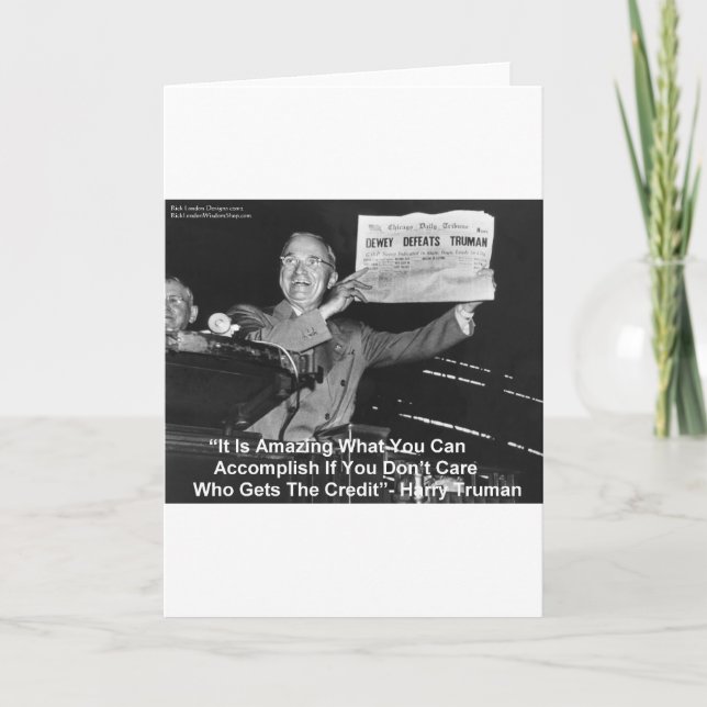 Carte Dewey Beats Truman Funny Cadeaux Boutons Tee - shi (Devant)