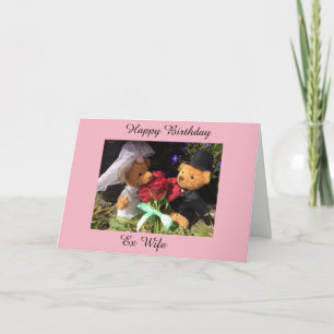 carte d'ex-femme d'anniversaire heureux