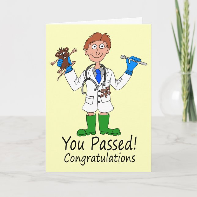 Carte d'examen Médicale pour homme heureux (Devant)