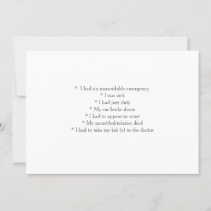 Carte d'excuse