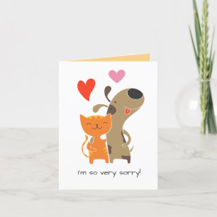 Carte d'excuses, texte personnalisé