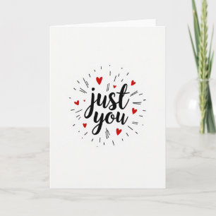 Carte d'expression d'amour juste pour toi