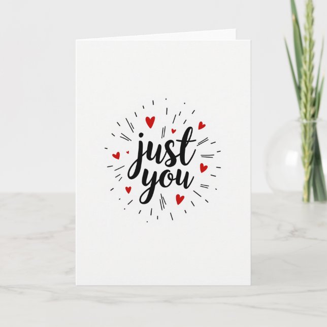 Carte d'expression d'amour juste pour toi (Devant)